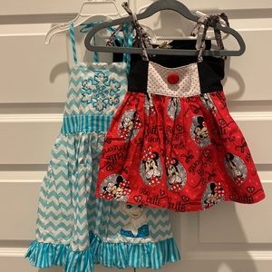 Disney Dresses (Elsa & Minnie Mouse) size 2